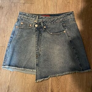 Wraparound denim skirt, size S